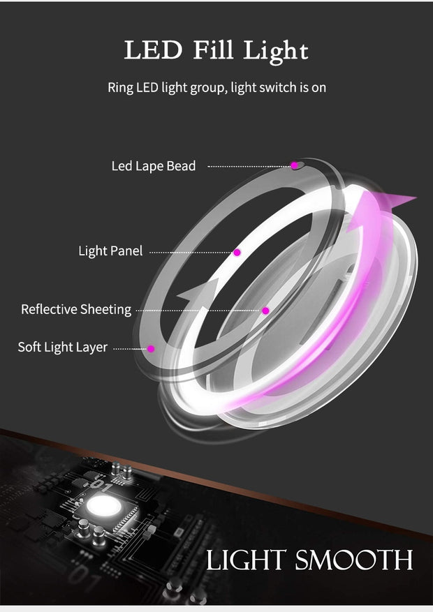 LED Flexible Illuminated Magnifying Vanity Mirror