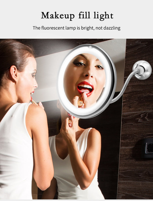 LED Flexible Illuminated Magnifying Vanity Mirror