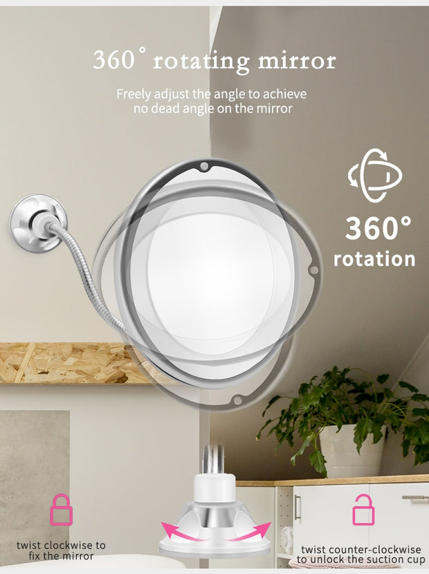 LED Flexible Illuminated Magnifying Vanity Mirror