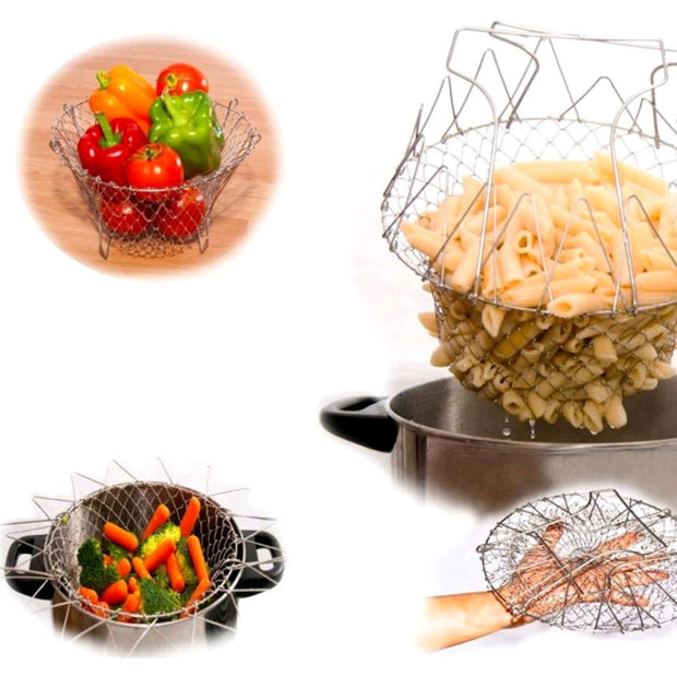 Foldable Stainless Steel Basket