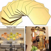 3D Hexagon Acrylic Mirror Wall Stickers