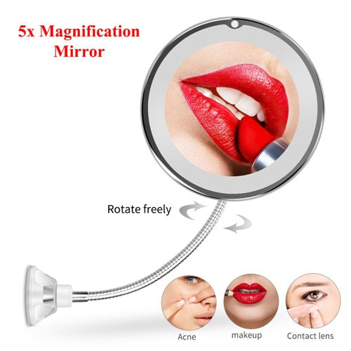 LED Flexible Illuminated Magnifying Vanity Mirror