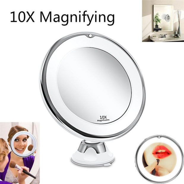 LED Flexible Illuminated Magnifying Vanity Mirror