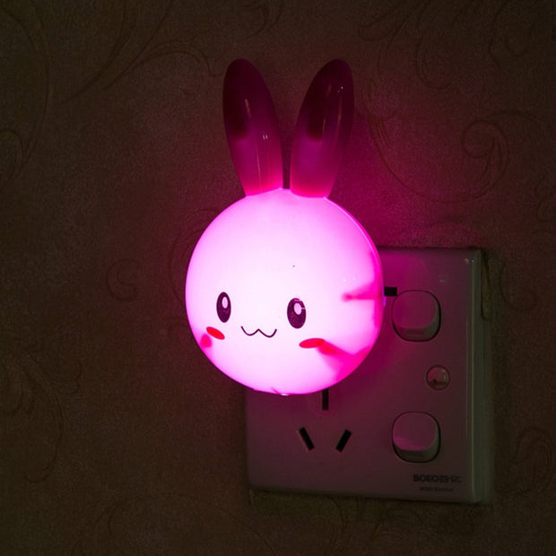 Cartoon Rabbit LED Night Light Bedroom Lamp