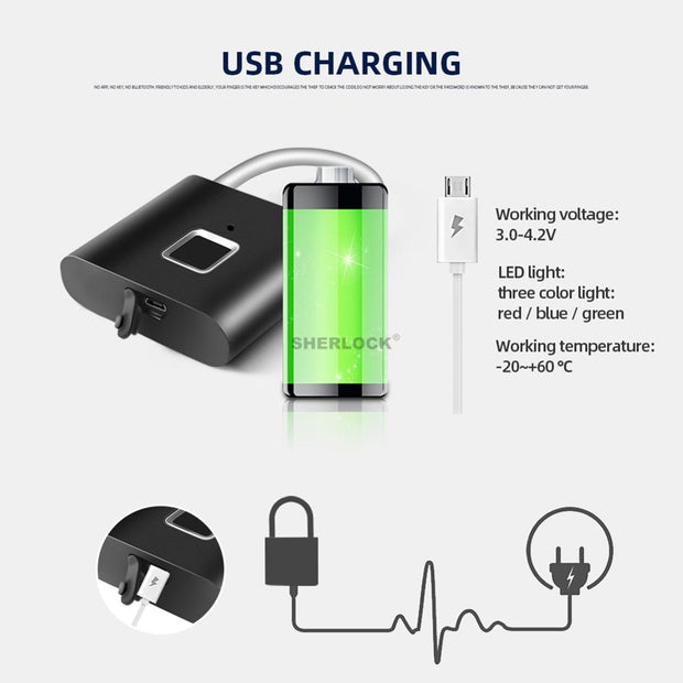 Fingerprint Smart Pad Lock